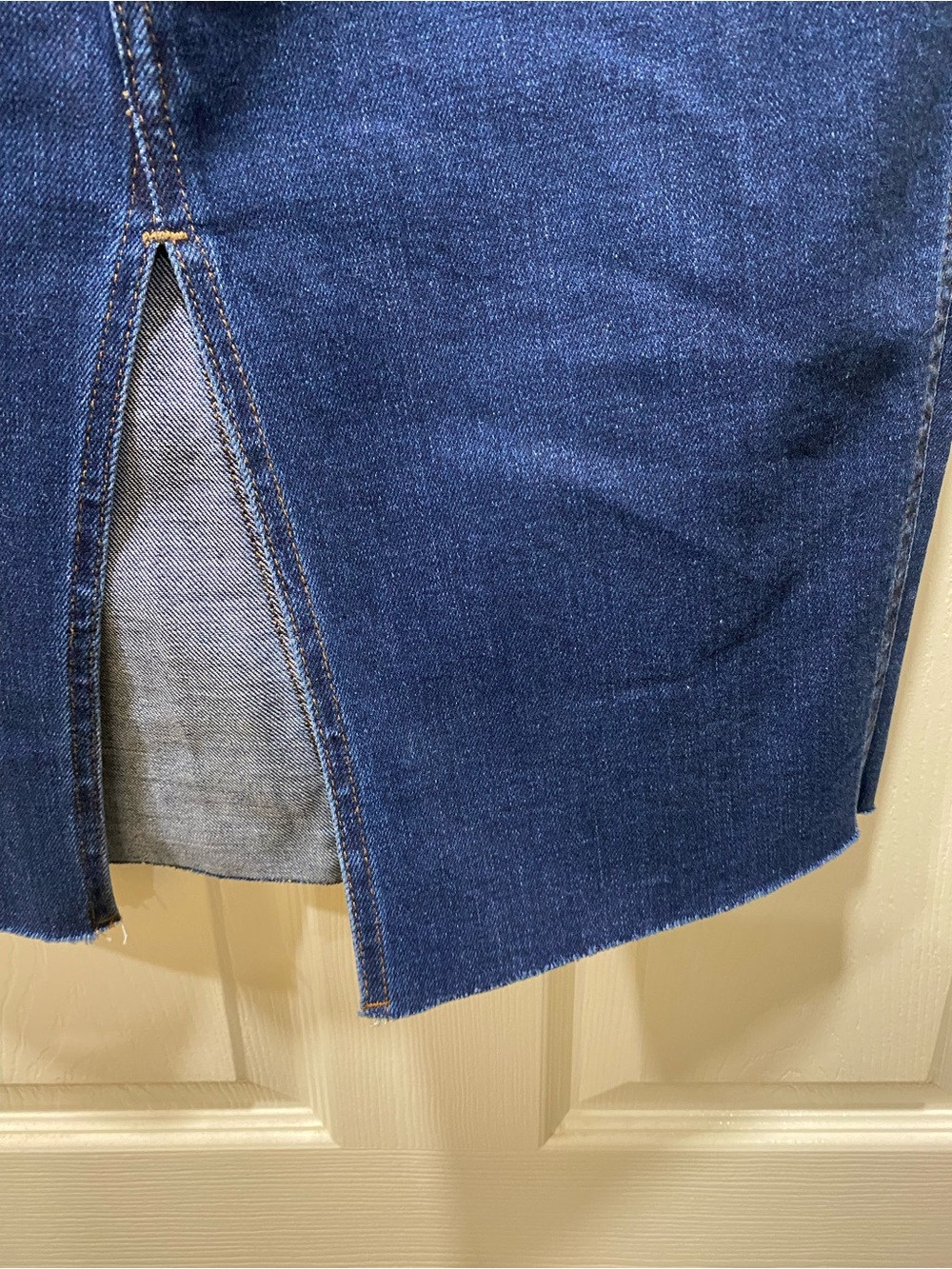 Veronica Beard Breves Oxford Blue Denim Midi Skirt - Picture 2 of 4